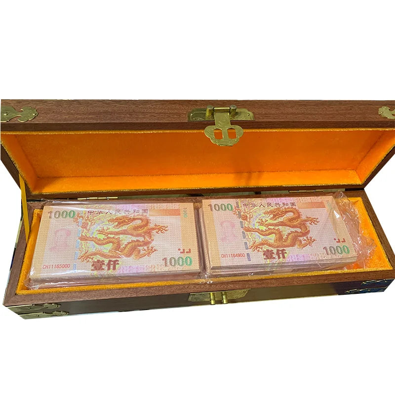 1000 Pcs Chinese Red Dragon 1000 Bank Note Bills China Paper Money Banknotes for Art Collection and Gifts