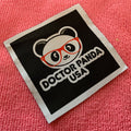 Square Shape Soft Textile Outside Clothing Woven Patchbig Side Knitting logo Front Fabric Woven Label