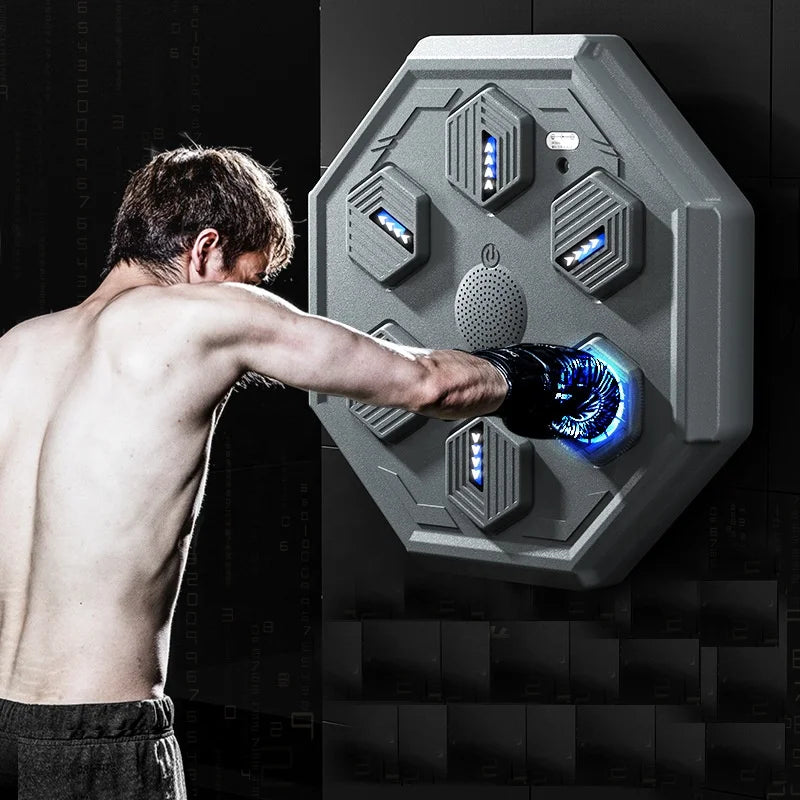 New Design Gray Smart Music Boxing Machine New Electronic Music Target Wall Kick Boxing