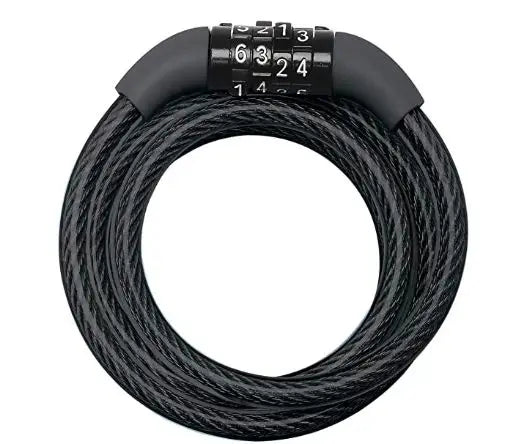 UMEDO 8*1200mm New Cycling Security 4 Digit Combination Password Bike Lock Bicycle Cable Chain Lock with Fixed Code