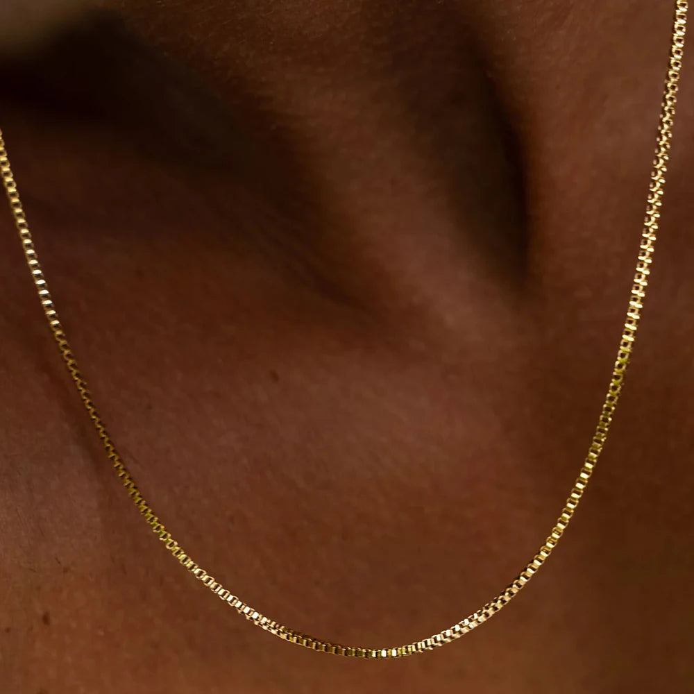 EManco Stainless Steel Collarbone Chain Fashion New Men's Titanium Steel Box Chain Necklace Does Not Lose Color Waterproof