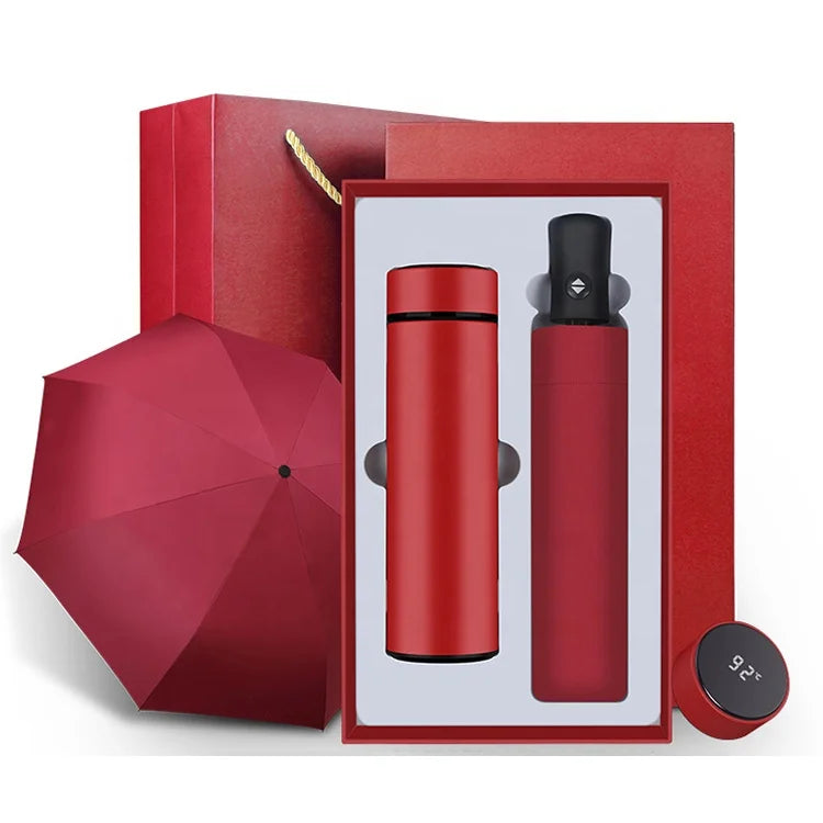 Manufactures Top Seller Factory Wholesale Stainless Steel Thermos Smart Portable Cups Insulated Thermo Umbrella Cup Set
