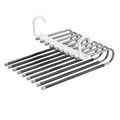 Multifunctional 9-Tube Pants Rack Storage Hanger Space-Saving 5-Tube Stainless Steel Folding Clothing Organizer PVC Pant Skirt