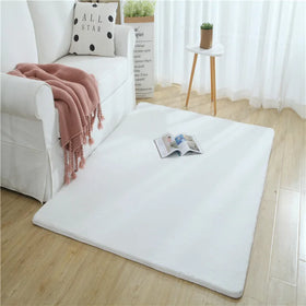 Soft Fluffy Faux Fur Rug Microfiber Machine Made Faux Rabbit Hair Rug Center Living Room Bedroom White Faux Fur Carpet