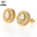 18K Gold Plating Stud Earrings for Valentine'S Day Gift Bohemia Lantern Shape Rose Gold Color Stud Earrings for Girls MegaBDM