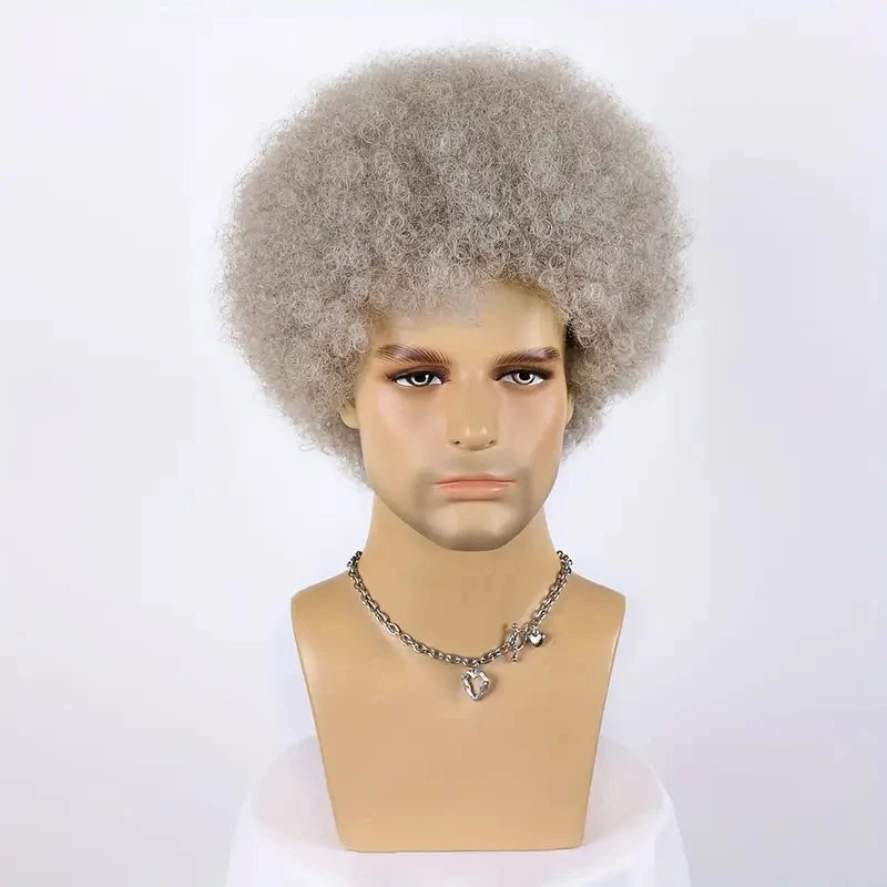 Wholesale Price Afro Kinky Curly Wig Short Black Natural Synthetic Wigs for Black Men Women Afro Bob Wigs