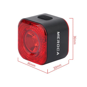 Faceory Factory Wholesale MEROCA Bicycle Rear Light High Brightness Warning Light for MTB Road Bike USB Charging Battery Power