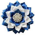Wholesale Custom Oversized Satin Hair Accessories Handmade Flowers with Hairpins and Hair Clips