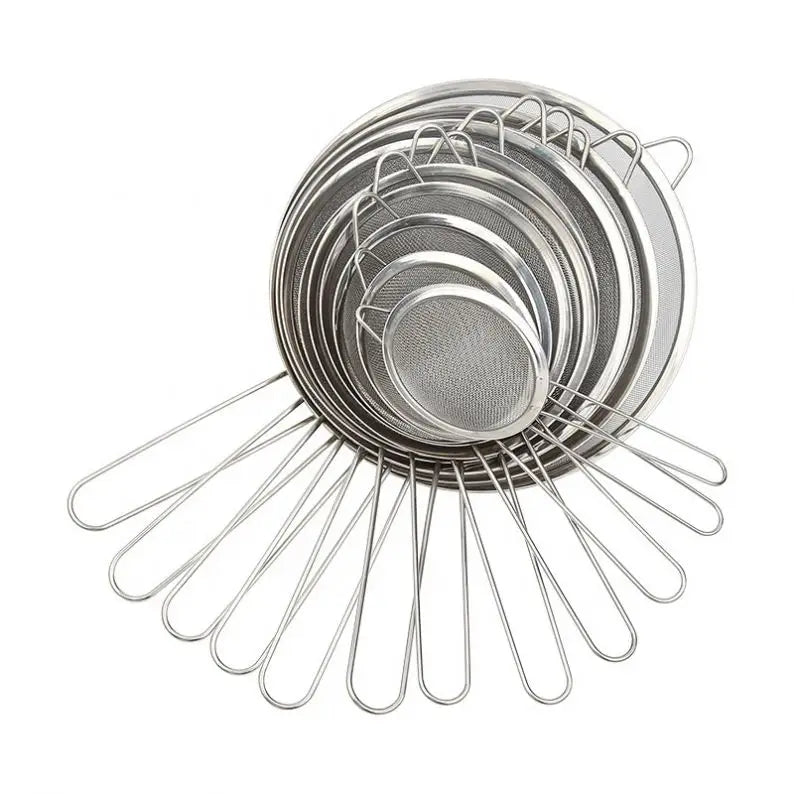 Set of 3 Fine Mesh Sieve Stainless Steel Strainers