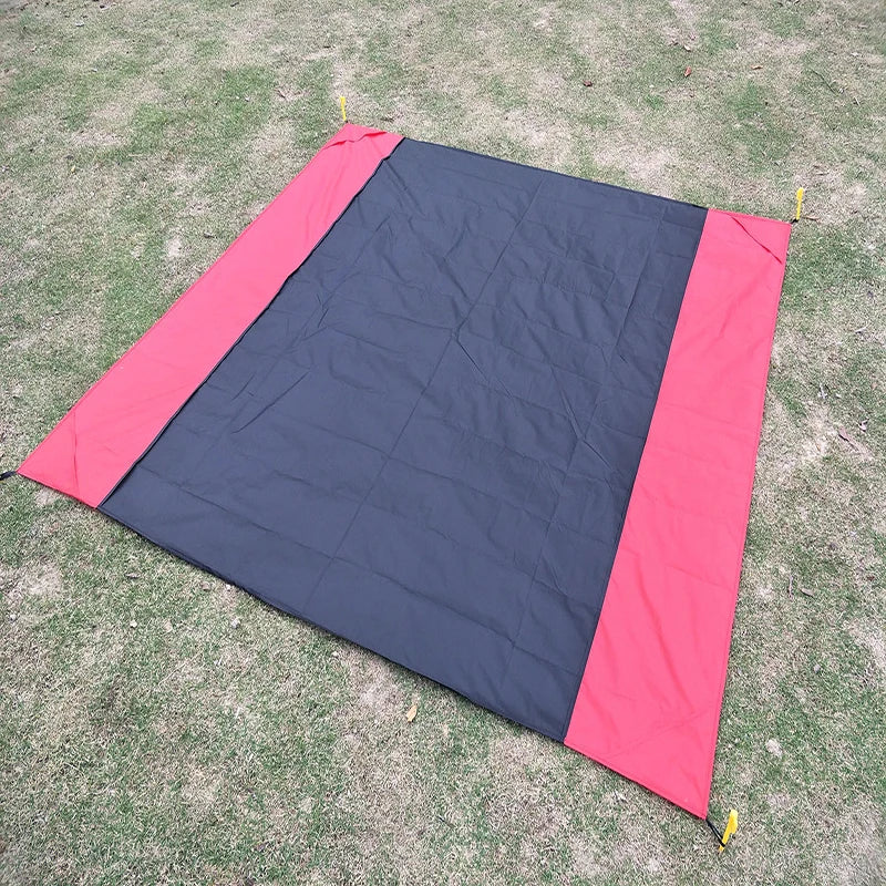 2*2.1 Meter Outdoor Camping Hiking Traveling Colorful Pocket Picnic Mat Lightweight Waterproof Sand-free Big Blanket Beach Rug