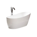 KMRY Customizable Modern Design White Acrylic Freestanding Bathroom Soaking Bathtub Free Installation