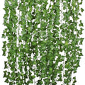 Greatflower 2.3M Length Wedding Garden Decoration Artificial Ivy Garland Silk Leaves Hanging Vine Plant Indoor Outdoor 12pcs/bag