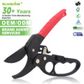 SUNSHINE 8" Professional Ratchet Pruning Shears Mechanism Anvil groove Reinforced Design Handle Garden Scissors Hand Tools