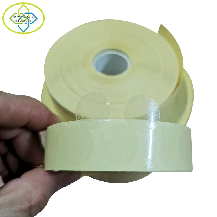 Transparent Round 25mm Sticker Waterproof PVC Label Packaging Box Clear Sealing Stickers