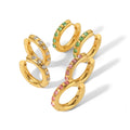 Internet Red Earring of the Same Style 18k Gold Stainless Steel Inlaid with Zirconia Titanium Cubic Zircon Hoop earrings