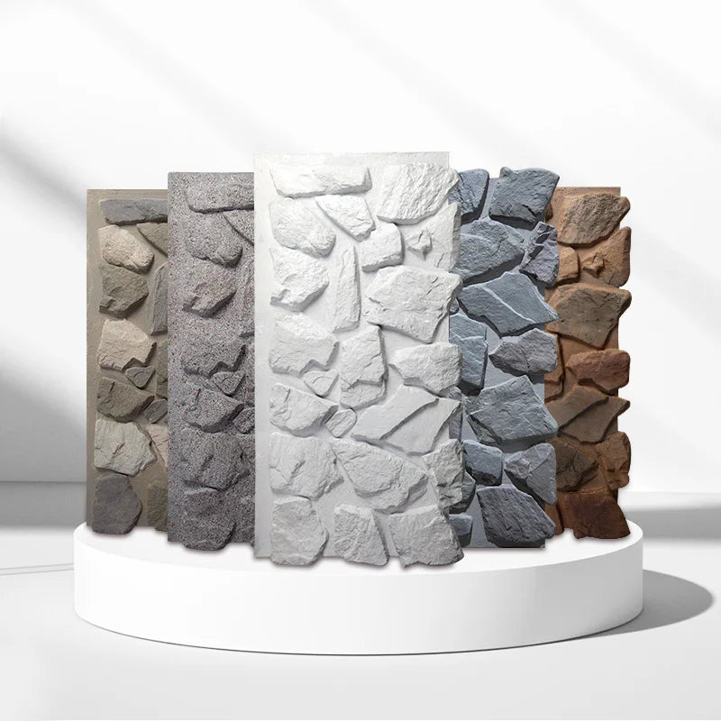 Modern Style Waterproof PU Decorative Wall Panel External Stone Wall Slab Soundproof Fireproof Compressed Commerce Entertainment