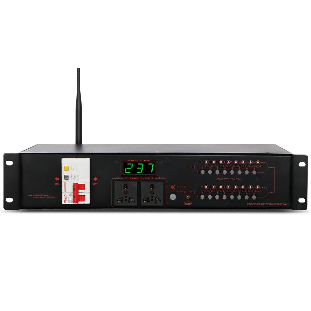 Depusheng DL16 Professional  16 Channel Power Sequence Controller with RS232 and RJ45 Protocol for KTV Concert