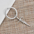 Fashion Non Tarnish Stainless Steel Faith Cross Keychain for Women Men