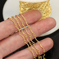 New Permanent Bracelet Elbow Bar Chain Bulk for Jewelry Gold Filled Chain