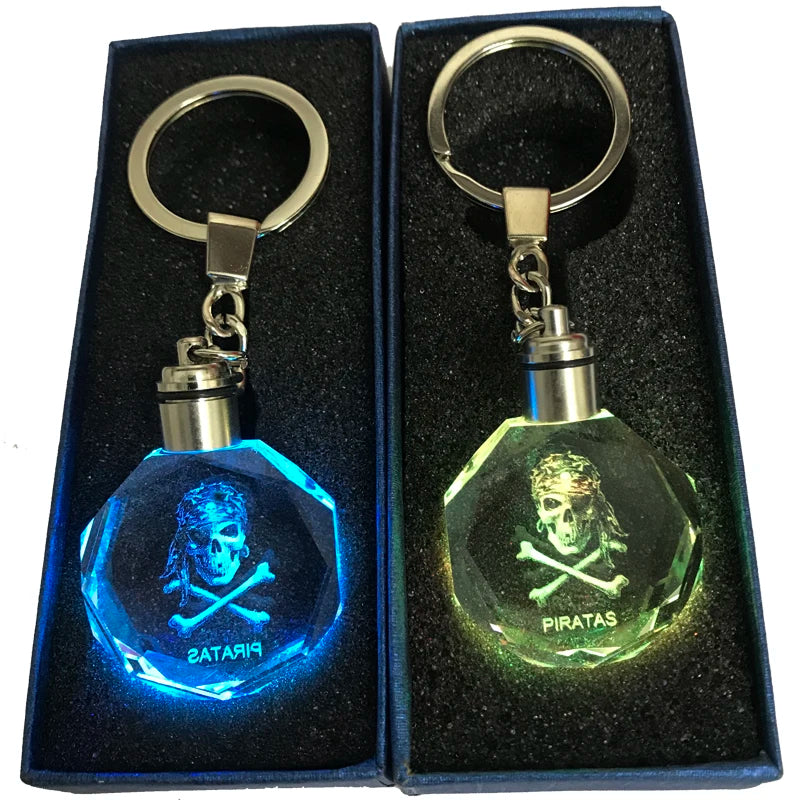 Hotsale 3D Personalized Pirate Crossbones Skull Skeleton Keyrings llaveros Promotion Keychain for Accessories