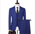 Low MOQ 1 Pieces Grid Solid Formal Cheap Men Wedding Suitsparty Male Suitswedding Men's Suits