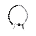 Fashion Brass Alloy Black and White Yin Yang Agate Necklace Charm Women Detachable Splicing Choker Necklace Jewelry
