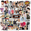 50Pcs Zayn Malik Singer UK Graffiti Sing Star Decor Luggage Laptop Washi Label Vinyl Waterproof  Custom Vinyl Sticker
