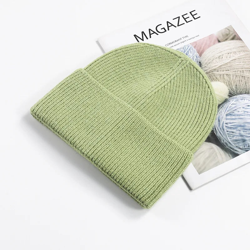 Autumn and Winter Wool Blend  Hats Warm Pullover Caps Ear protection Hip-hop  Outdoor Knitted Hats