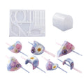 New Silicone Hairpin Mold Epoxy Resin Headdress Mold DIY Hairpin Resin Mold for Girls
