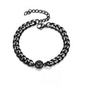 Custom Photo Bohemian Cuban Chain Bracelet Personalized Stainless Steel Memorial Gift for Couples 'I Love You' Weddings