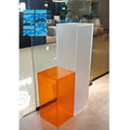 OEM Custom Transparent Frosted  Acrylic Display Plinths Acrylic Display Booth Perspex Pedestal Stand