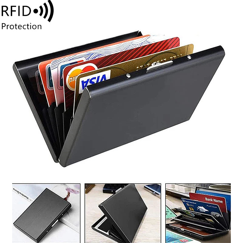 Spot multifunctional stainless steel bank credit card case bank card case metal case multi-color metal business card case