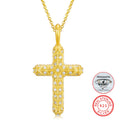 Dropshipping 2022 New Arrival 925 Sterling Silver VVS Moissanite Diamond Cross Pendant Necklace for Men Women