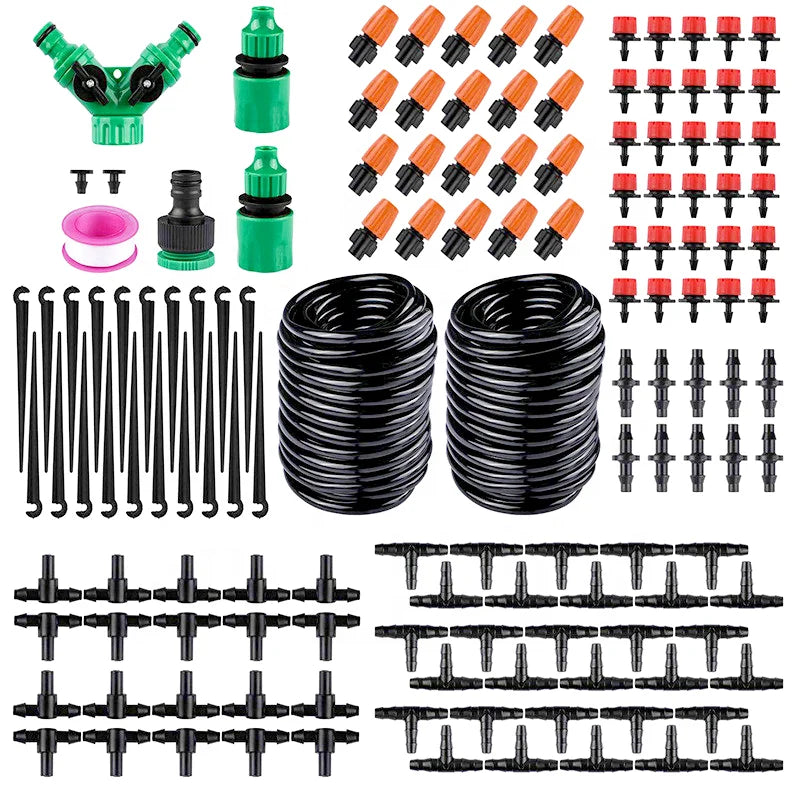 Low Cost Automatic Drip Irrigation Kit Home Use Garden & Outdoor Plant Watering System Plastic & POM Material