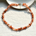 Natural Crystal Chip Beads Necklace for Women Rose Quartz/Amethyst/Opalite/Crystals Gemstone Chokers Necklace 38+5 Extender
