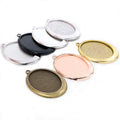 Oval Pendant Blank Bezel Trays Multi-colors Fit 30x40mm Cabochon Base Setting Charms Pendant Necklace DIY Jewelry Supplies