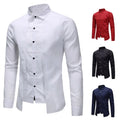 Minthson Fashion Shirts for Men Long Sleeve Turn Down Collar Camisas Hombre White Formal Tops Clothing Black Business