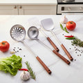 Kitchen Utensils Set Kitchenware Set Wholesale Wooden Handle Stainless Steel Free Samples Cooking Utensils Silicone Utensils