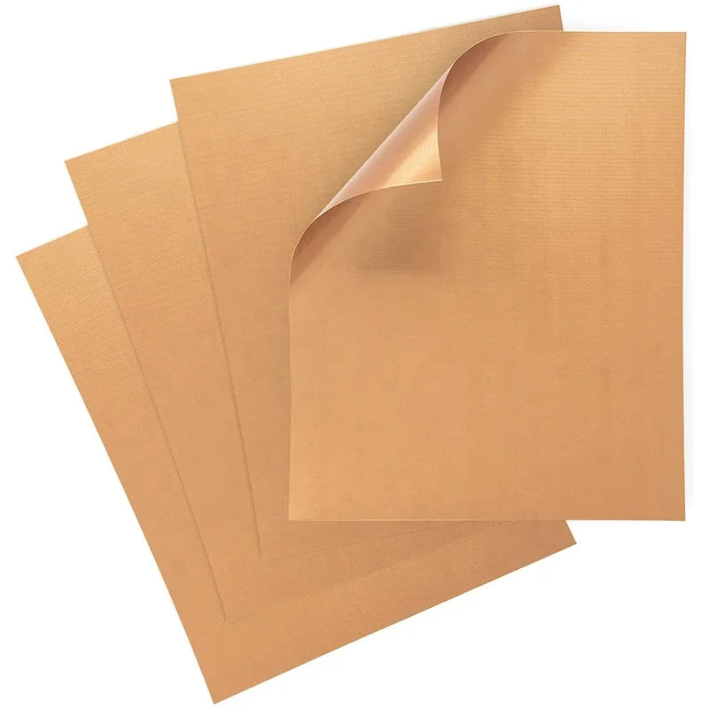 Hot Selling Reusable Non-Stick Black/Copper PTFE BBQ Grill Mat 40x33cm Heat Resistant Outdoor Baking Mat Accessory