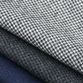 High-end Italian Merino Wool Fabric 100% Worsted Wool Suit Fabric for Men's Suits Brushed Fall and Winter Houndstooth