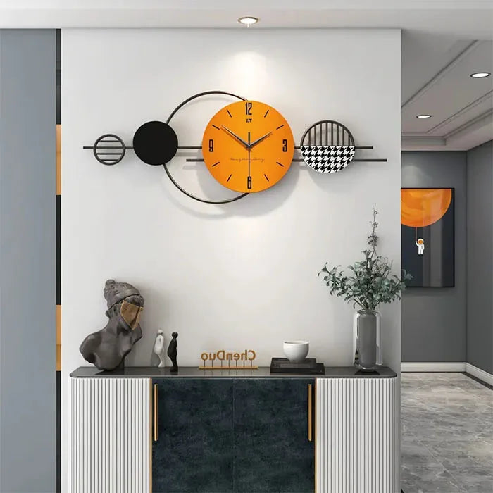 80*29cm Creative Large Nordic Home Clock Wall Decor for Living Room Modern Silent Battery Wall Clocks