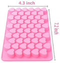 Silicone Mold Mini Heart Shape Silicone Ice Cube Molds Trays Chocolate Mold Pink