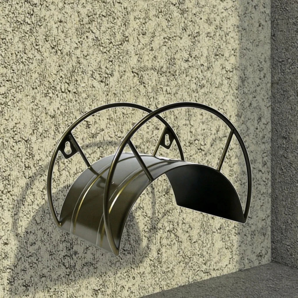 Wall Mount Garden Hose Holder Steel Decorative Heavy Duty Easily Holds 100feet Water Pipe Hose