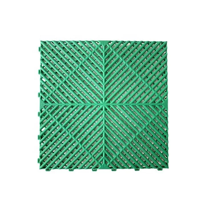 Best Selling 40x40 Anti-Slip Interlocking Plastic Garage Flooring Tiles Modern Design PVC Dalle Car Detailing Shop Outdoor Use