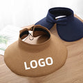 BESTELLA Summer Straw Hat Custom Logo Multi Colors Roll-up Wide Brim Sunscreen Lightweight