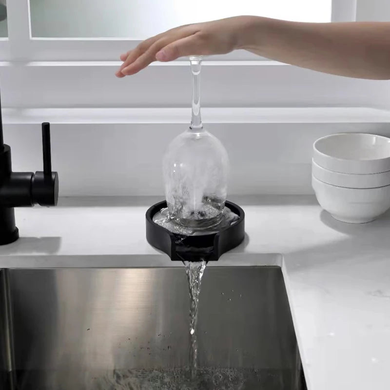 Plastic Faucet Glass Rinser for Kitchen Sink Eco-Friendly Bar Glass Rinser Bottle Rinser