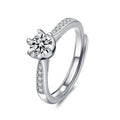 XJZ043 Luxury 925 Sterling Silver 0.5ct Moissanite Diamond Round Brilliant Cut Solitaire Engagement Ring for Women Fine Jewelry