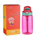 2022 New Cute Design BPA Free Plastic Kids Straw Cute Printing Child Gourdes Enfant Drink Water Bottles School Outdoor Use