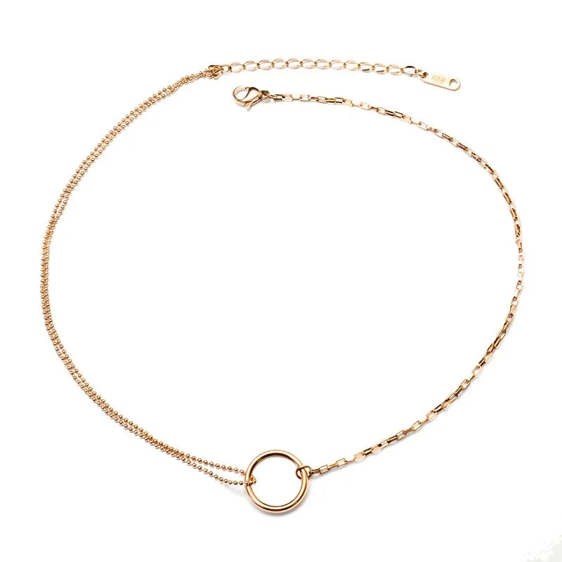 Factory Direct High Quality 18K Gold Womens Bridal Set Choker Necklaces Trendy Link Chain Hot Selling Stainless Steel Jewelry