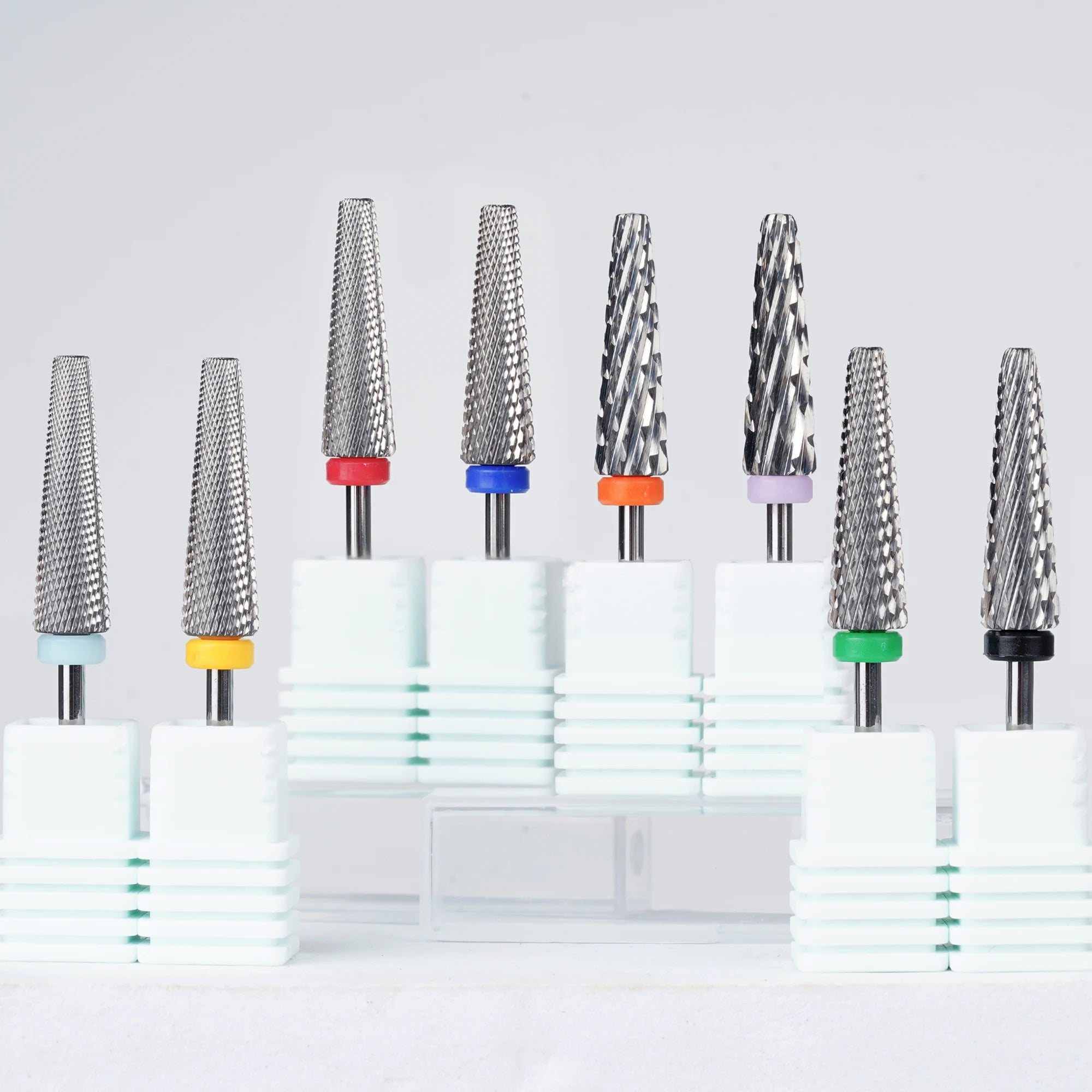 24mm 5 in 1 Cross Cut Carbide Super Long Nail Drill Bits Two-Way Electric Drills Accessories Manicure Bit Tool